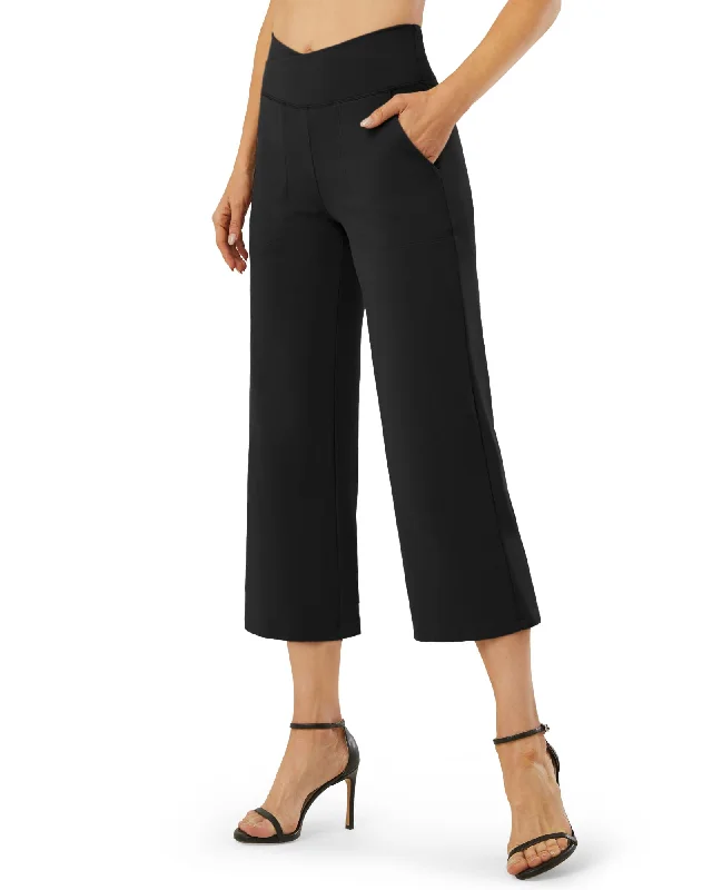 Wide Leg High-Waisted Capri Yoga Pants