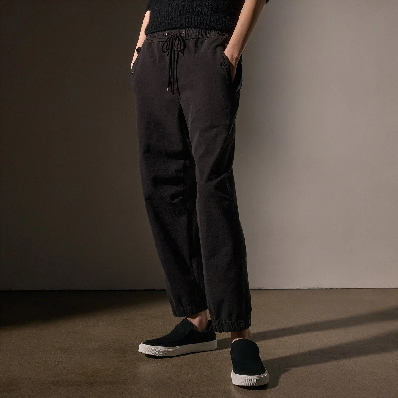 Cotton Terry Flight Pant - Black