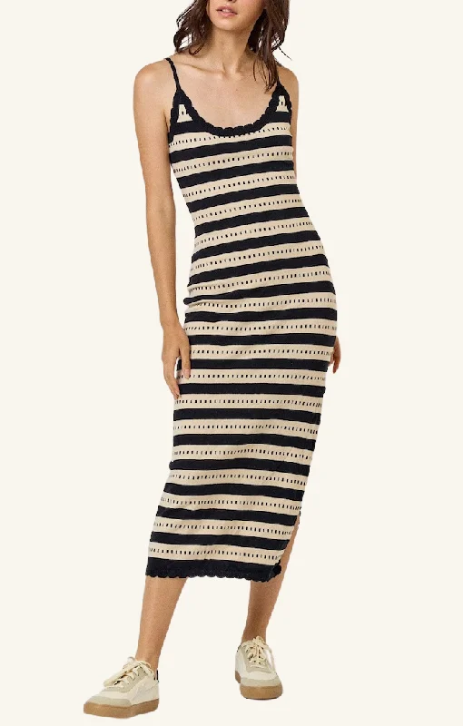 Bethany Natural Striped Dress