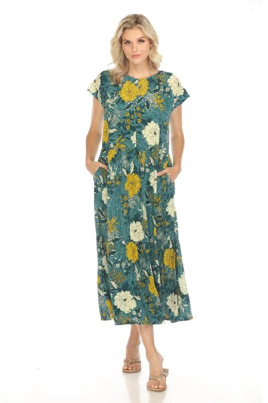 Johnny Was Cadecki Kari Floral Maxi Dress C39723B9 Boho Chic