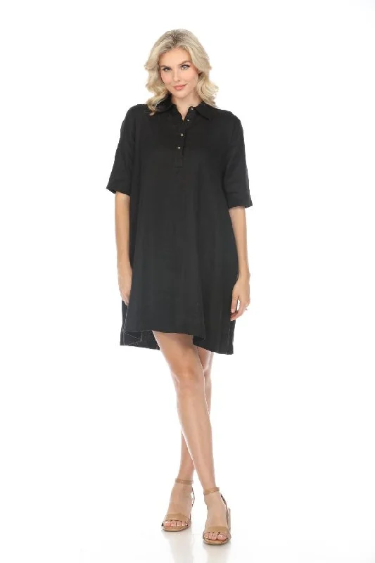 Johnny Was Calme Linen Short Sleeve Polo Dress O31087 Boho Chic *