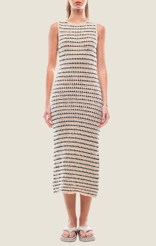 Nadine Beige Crochet Dress