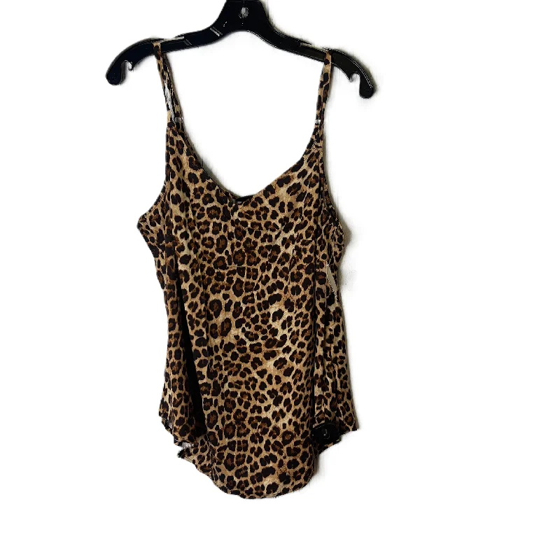 Animal Print Top Sleeveless By Torrid, Size: M