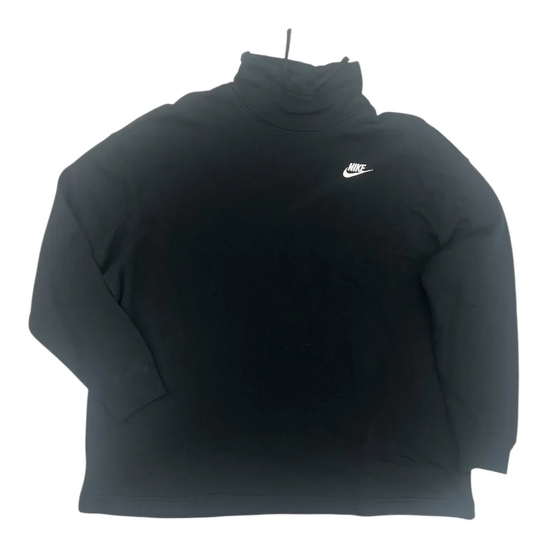 Athletic Sweatshirt Collar By Nike Apparel In Black, Size:L