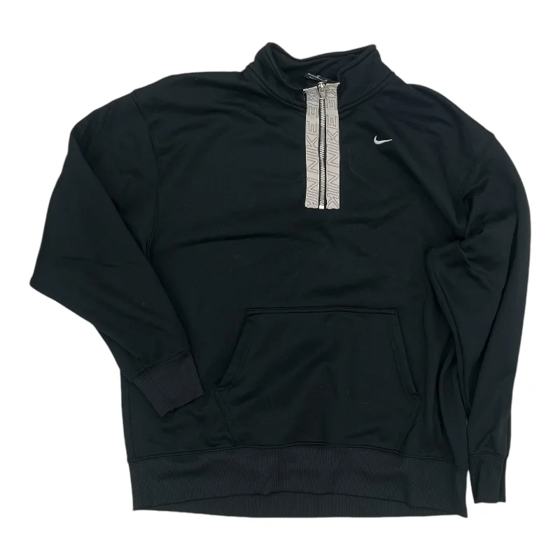 Athletic Sweatshirt Collar By Nike Apparel In Black, Size:M