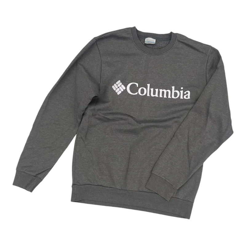 Athletic Sweatshirt Crewneck By Columbia In Grey, Size:M