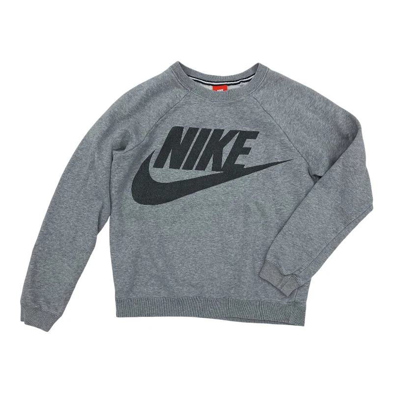 Athletic Sweatshirt Crewneck By Nike Apparel In Grey, Size:S