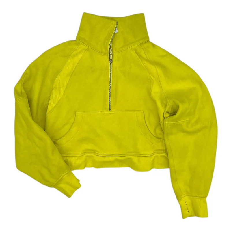 Athletic Top Ls Collar By Lululemon In Yellow, Size:M