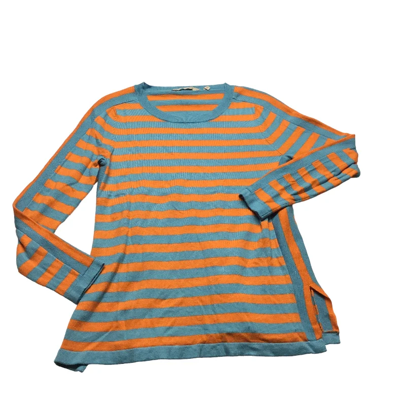 Blue & Orange Top Long Sleeve Soft Surroundings, Size M