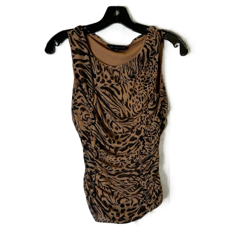 Brown Top Sleeveless By Jane And Delancey, Size: S