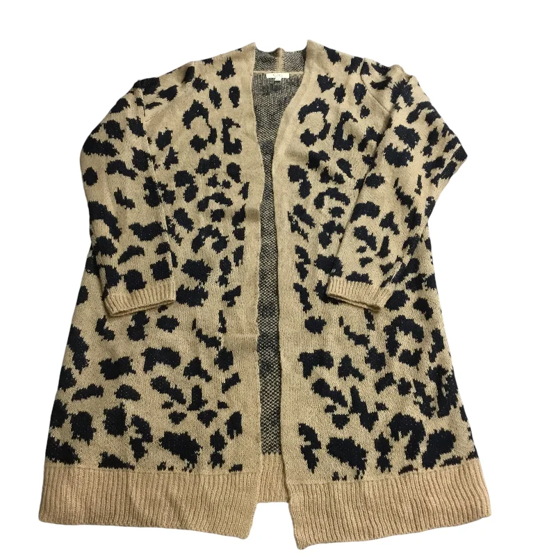 Cardigan By Kori America In Black & Tan, Size: L