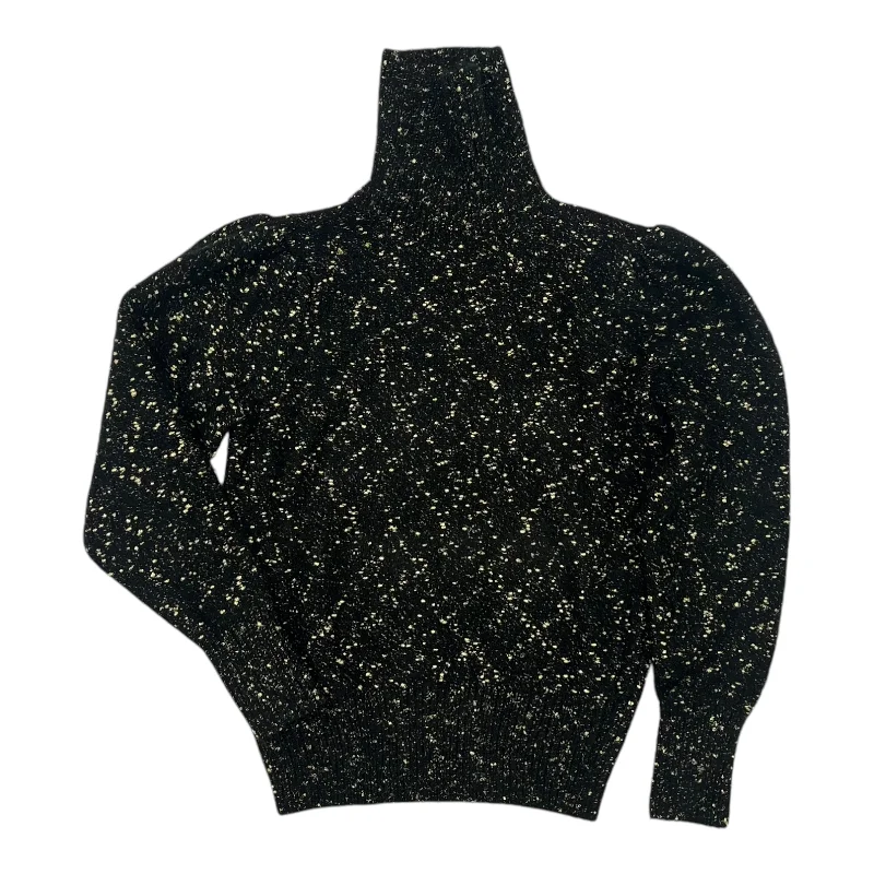 Sweater By Ann Taylor In Black & Gold, Size:S