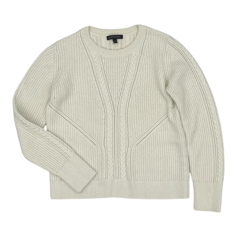 Sweater By Banana Republic In Cream, Size:L