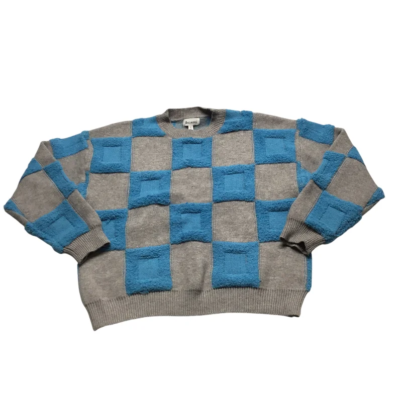 Sweater By Clothes Mentor In Blue & Grey, Size: M