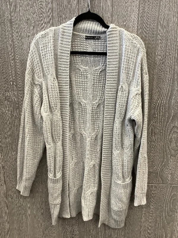 Sweater Cardigan By Clothes Mentor In Grey, Size: Xs