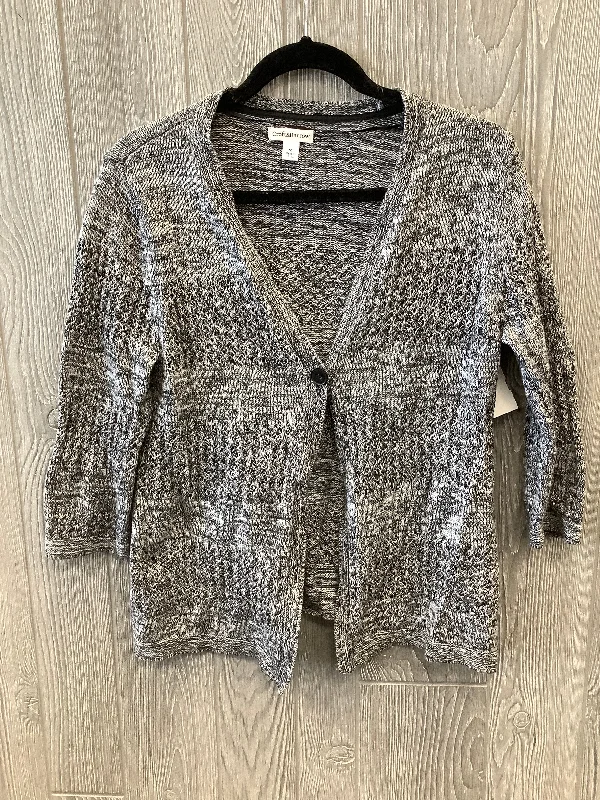 Sweater Cardigan By Croft And Barrow In Grey, Size: M