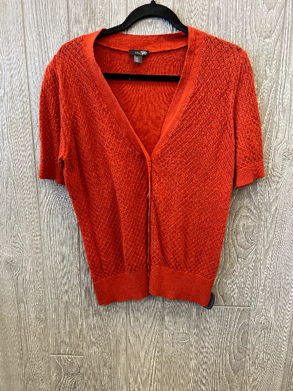 Sweater Cardigan By East 5th In Orange, Size: Xl