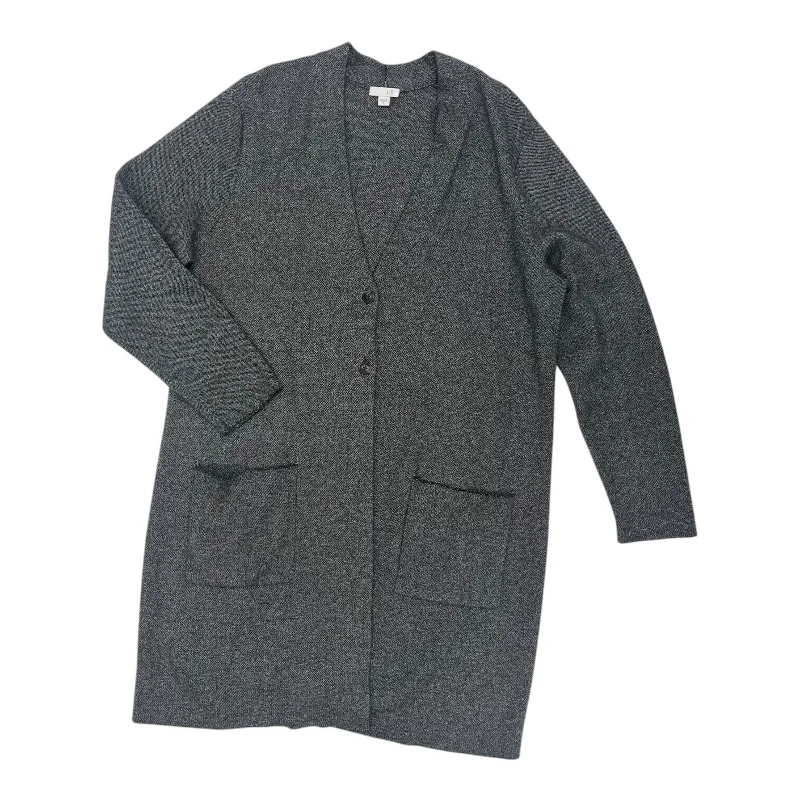 Sweater Cardigan By J. Jill In Grey, Size:L