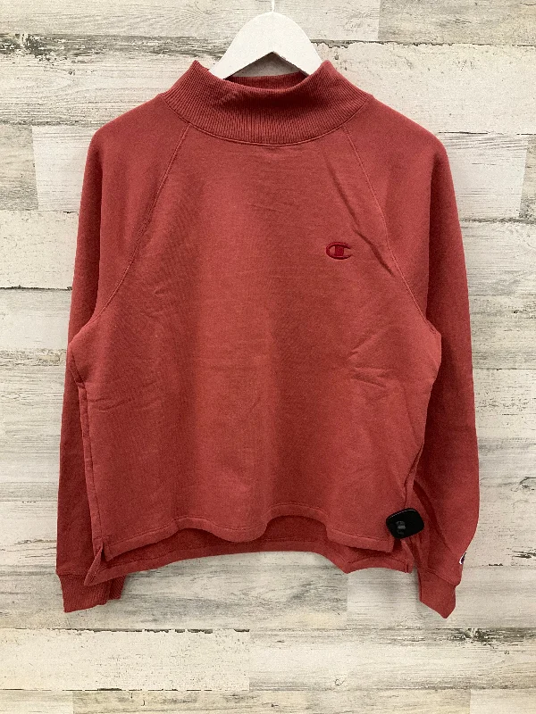 Sweatshirt Crewneck By Champion In Orange, Size: M