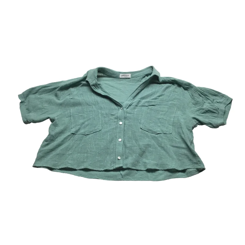 Teal Top Short Sleeve Vestique, Size L