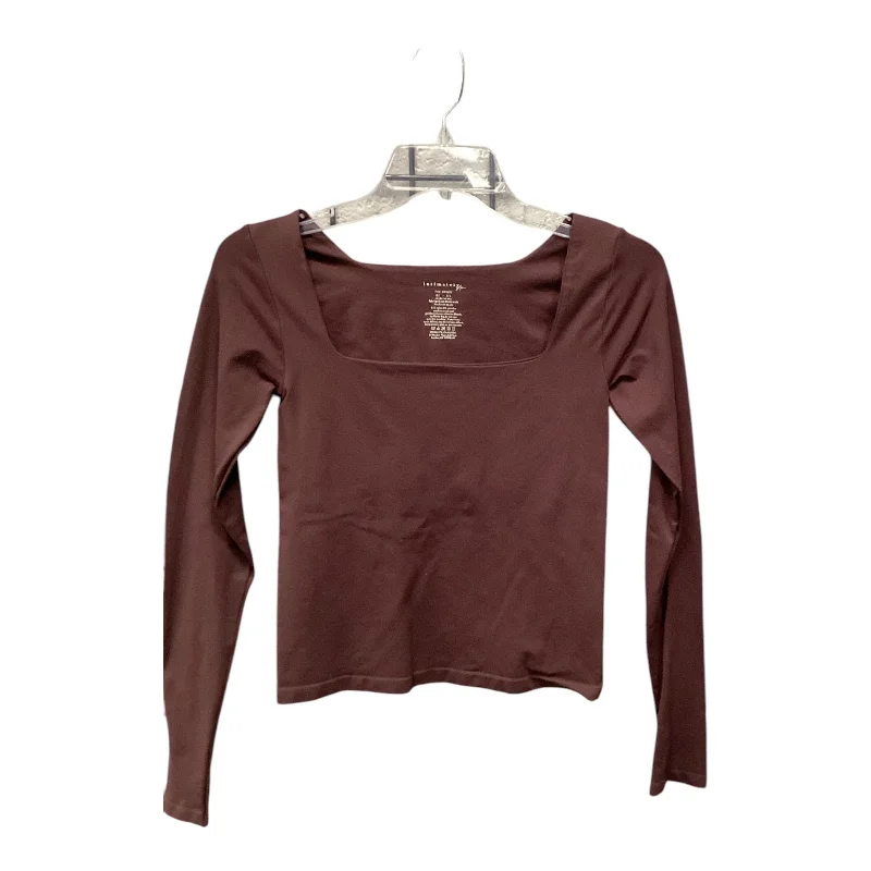 Top 3/4 Sleeve By Free People In Brown, Size: M