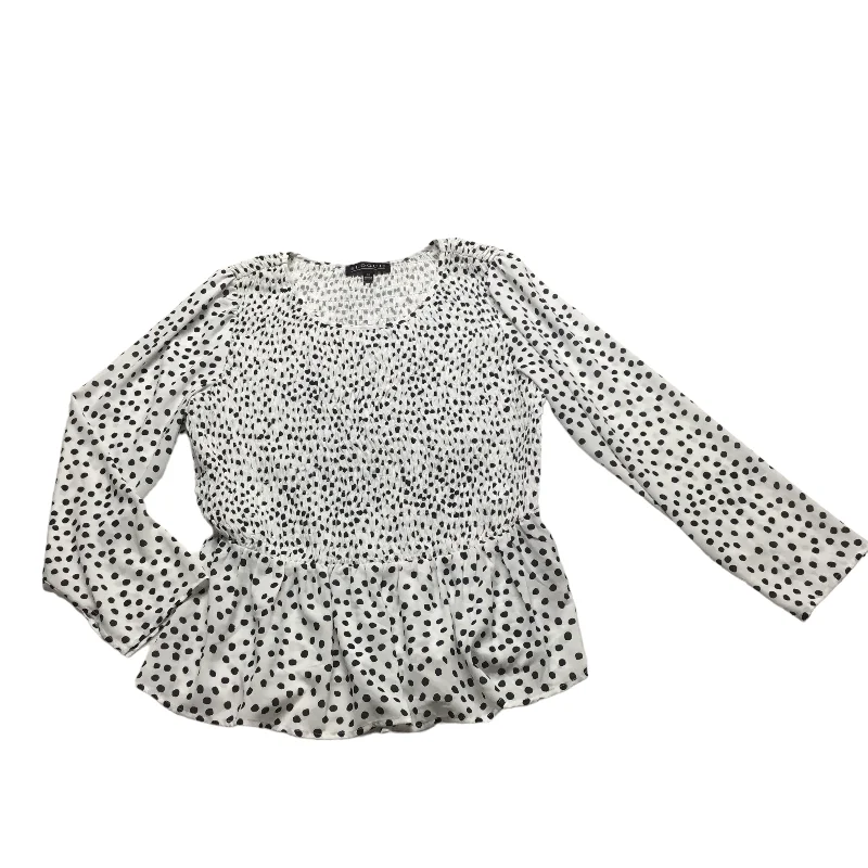 Top Long Sleeve By Eloquii In Black & White, Size: 16