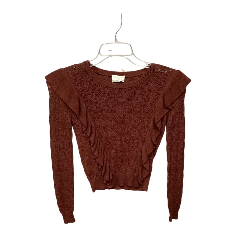 Top Long Sleeve By Wilfred In Brown, Size: Xs