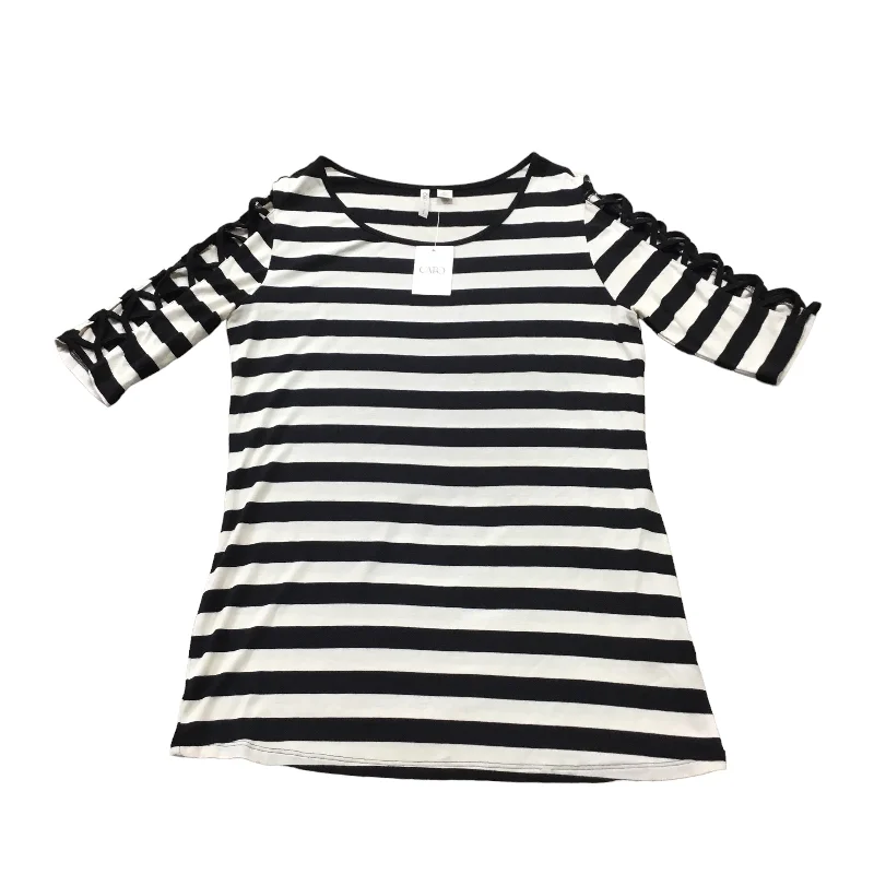 Top Short Sleeve By Cato In Striped Pattern, Size: Xs