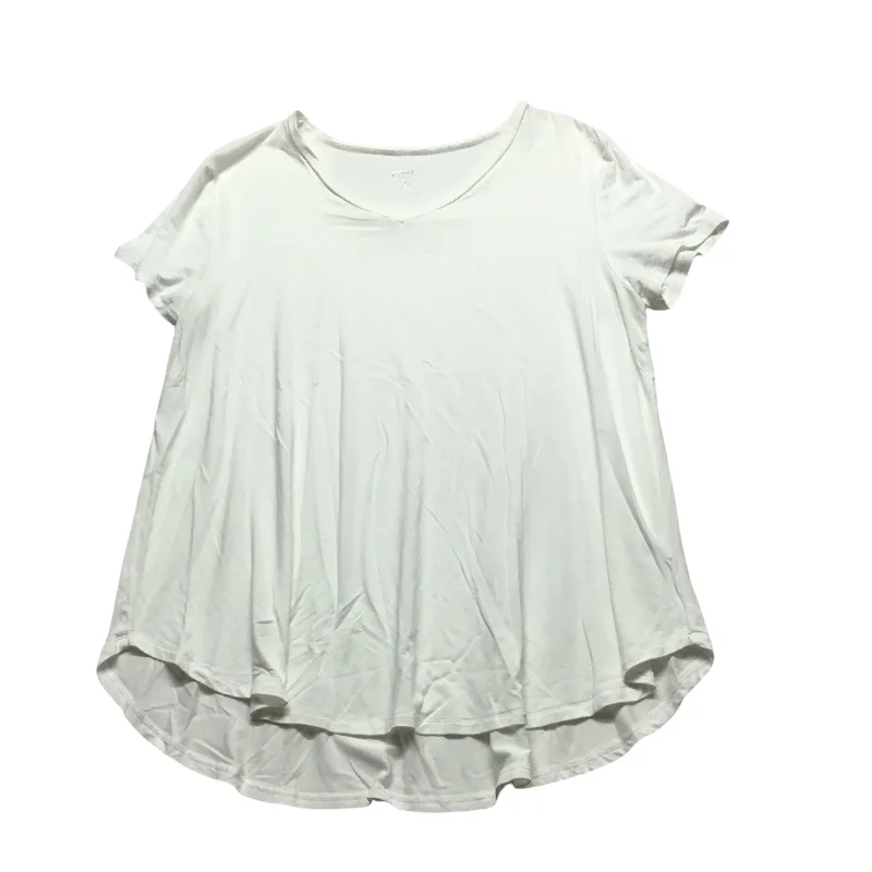 Top Short Sleeve By Cmc In White, Size: L