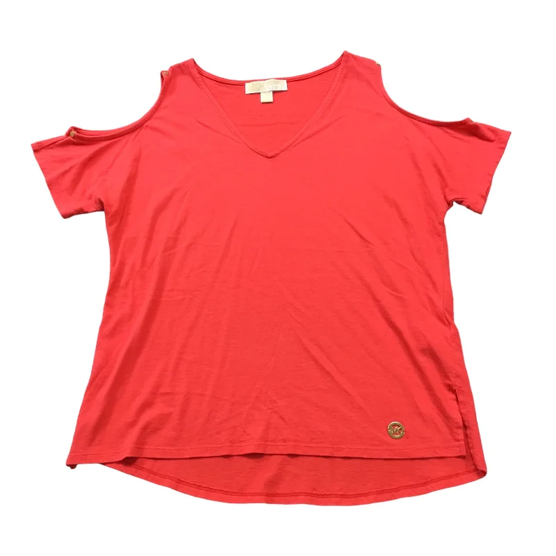 Top Short Sleeve By Michael By Michael Kors In Red, Size: S