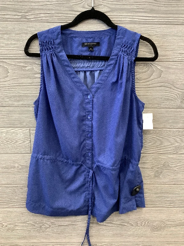 Top Sleeveless By Banana Republic In Blue, Size: M