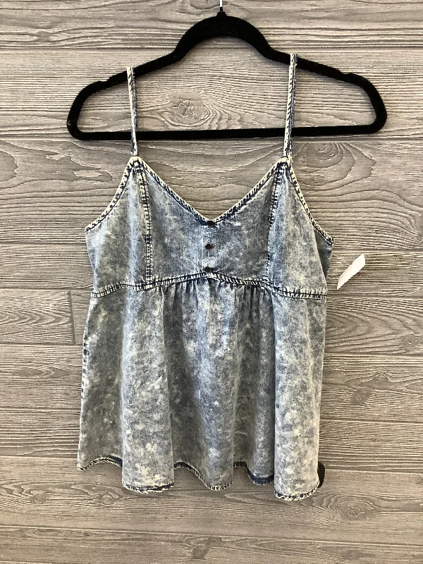 Top Sleeveless By Doe & Rae In Blue, Size: M